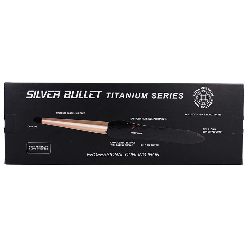 Silver Bullet Fastlane Titanium Rose Gold Regular Conical 13 - 25MM Curling Iron 900871