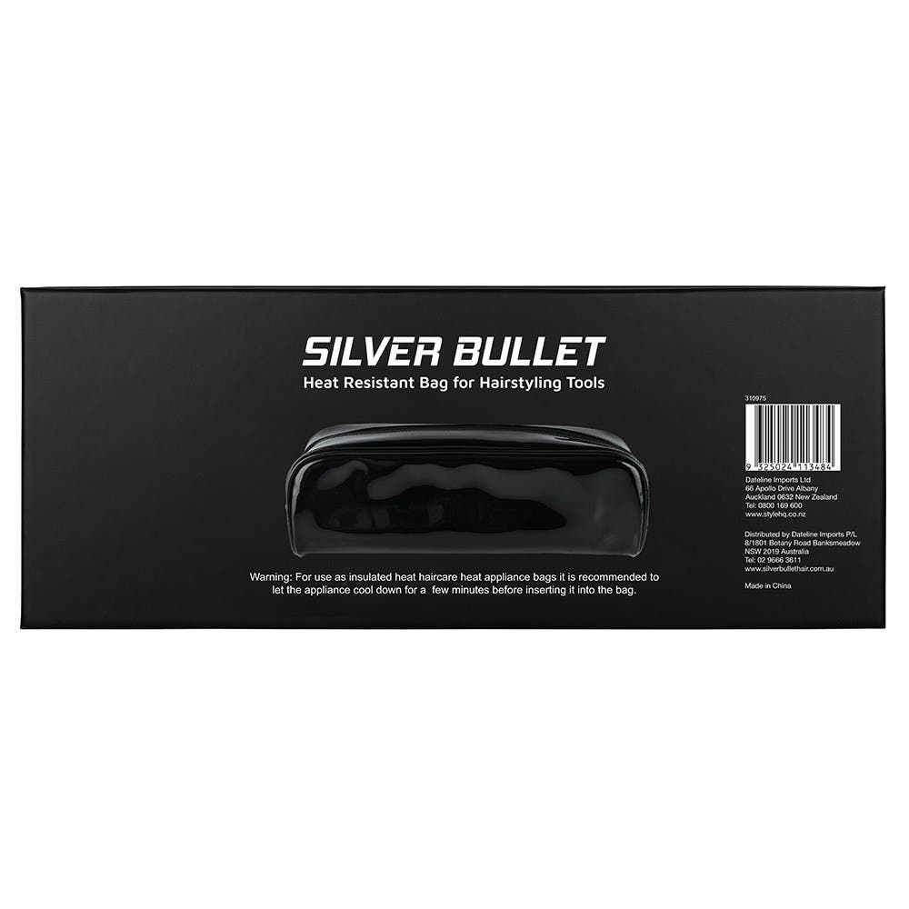 Silver Bullet Heat Resistant Bag for Hairstyling Tools Hi-Gloss Black 310975