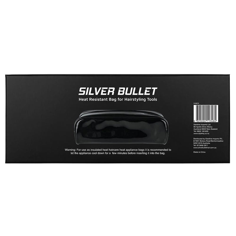 Silver Bullet Heat Resistant Bag for Hairstyling Tools Hi-Gloss Black 310975