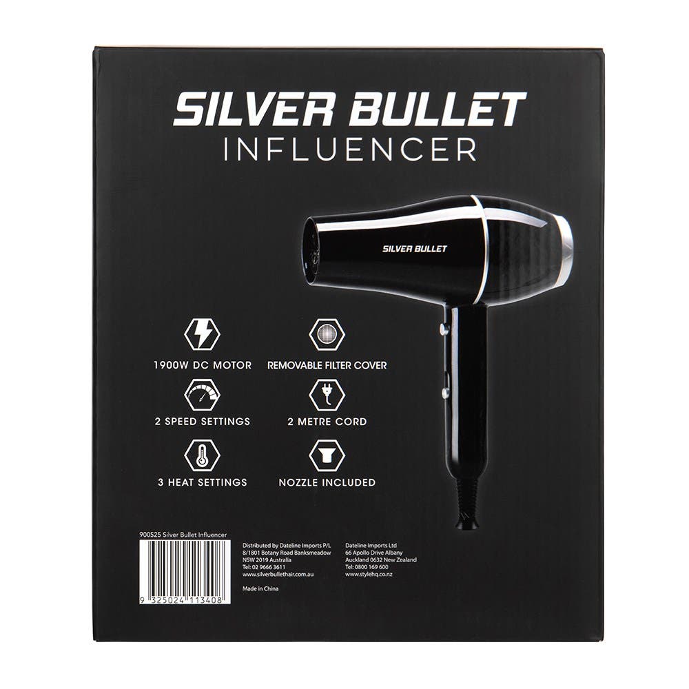 Silver Bullet Influencer Dryer 1900W - Black