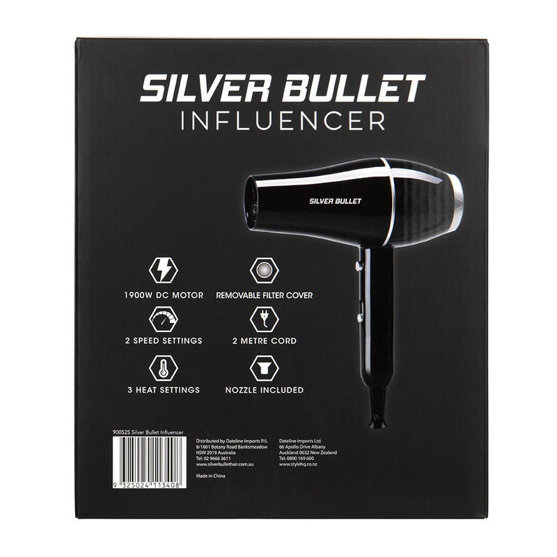 Silver Bullet Influencer Dryer 1900W - Black