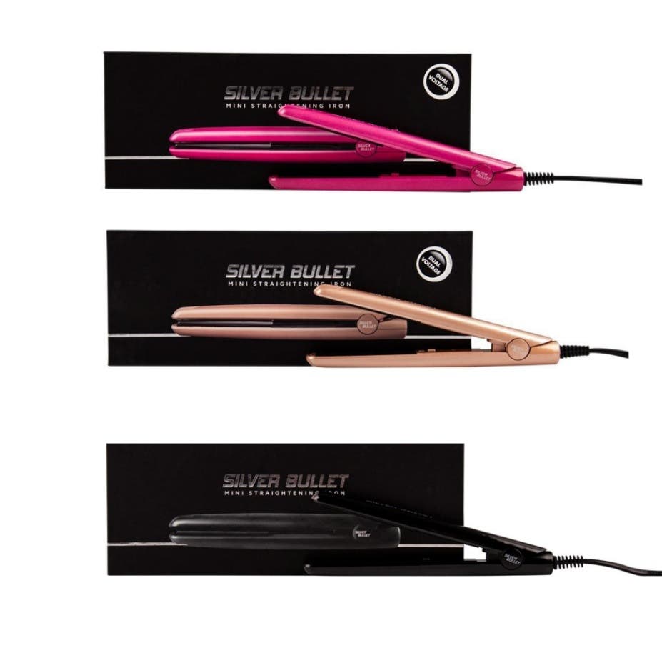 Silver Bullet MINI Hair Straightener - Ceramic Travel Size Iron * Choose colour