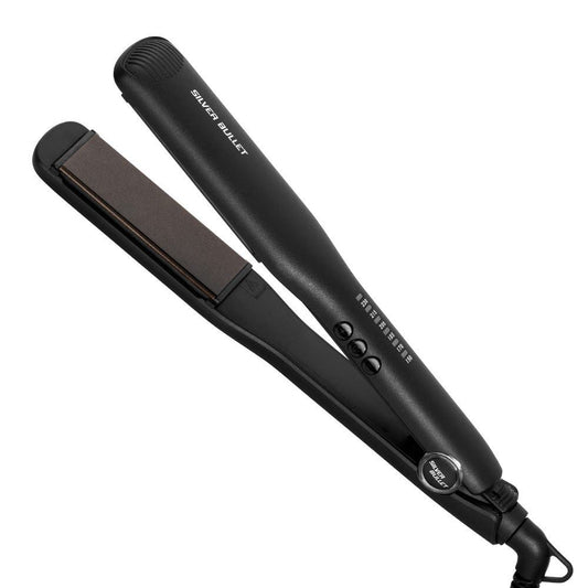 Silver Bullet Keratin 230 ceramic wide plate 37mm black hair straightener