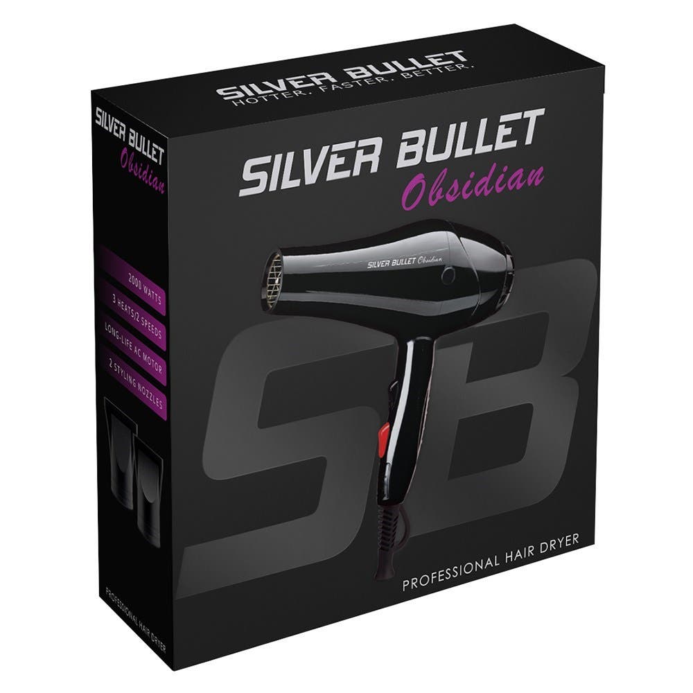 Silver Bullet Obsidian Hair Dryer - Black