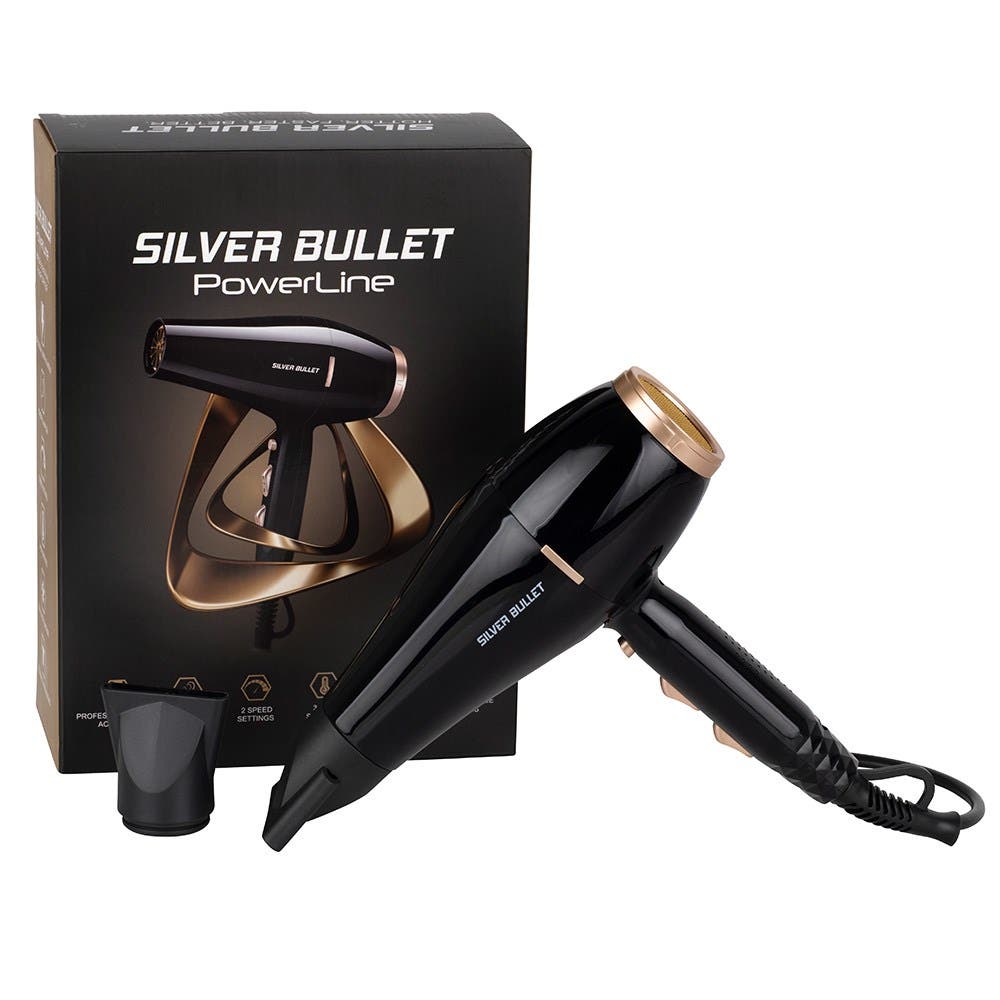 Silver Bullet PowerLine Professional Hair Dryer - Black