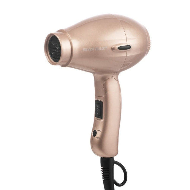 Silver Bullet Runway Foldable Mini Travel Hair Dryer 1200W - Champagne
