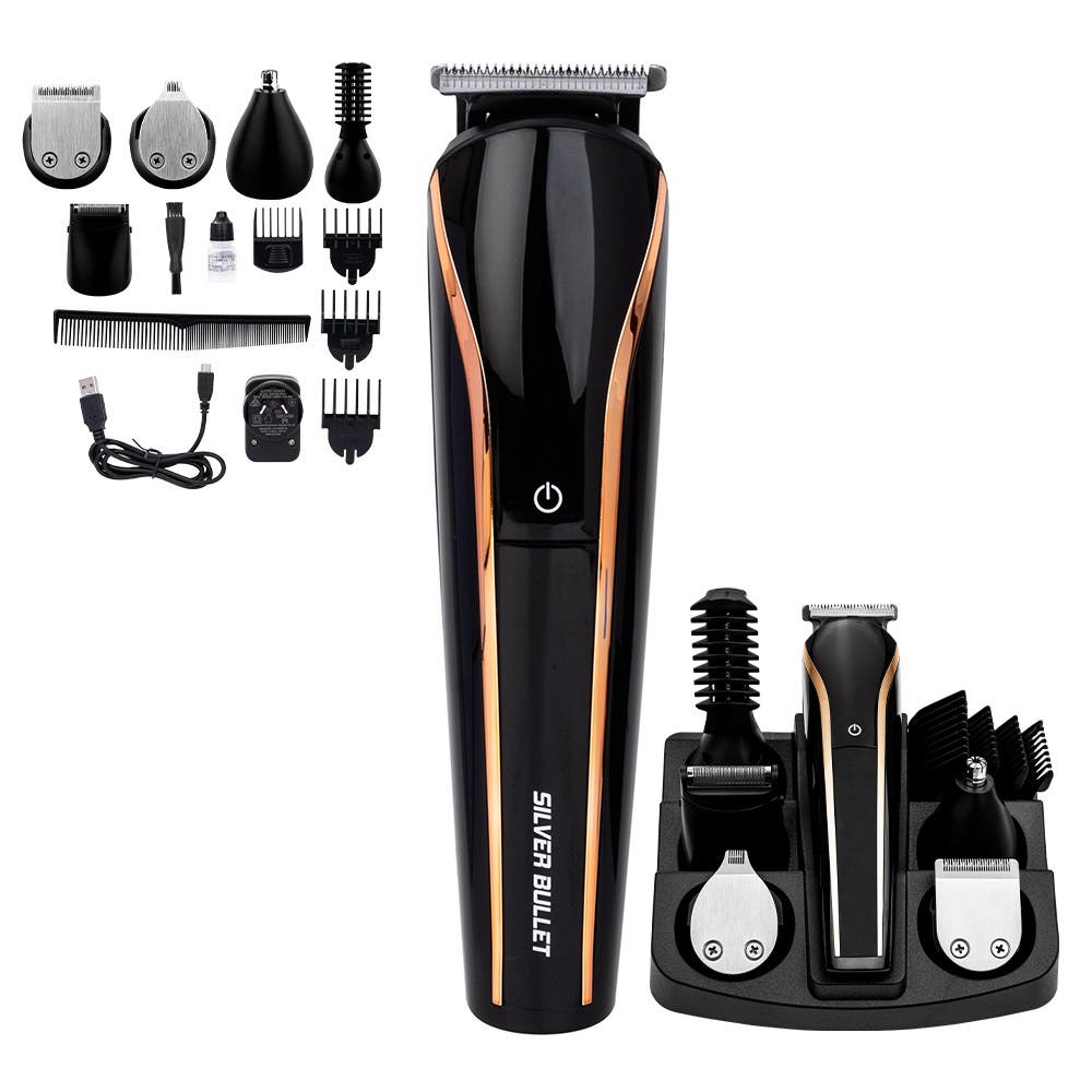 Silver Bullet Secret Service 11 in 1 Grooming Kit 6 easy fit heads 900618
