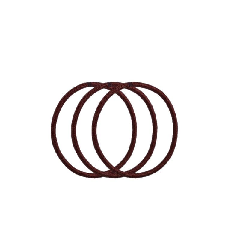Snagless Elastics Hair Ties 2mm Thin,15 Pack - Maroon