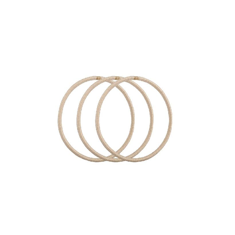 Snagless Elastics Hair Ties 2mm Thin,15 Pack - Light Blonde