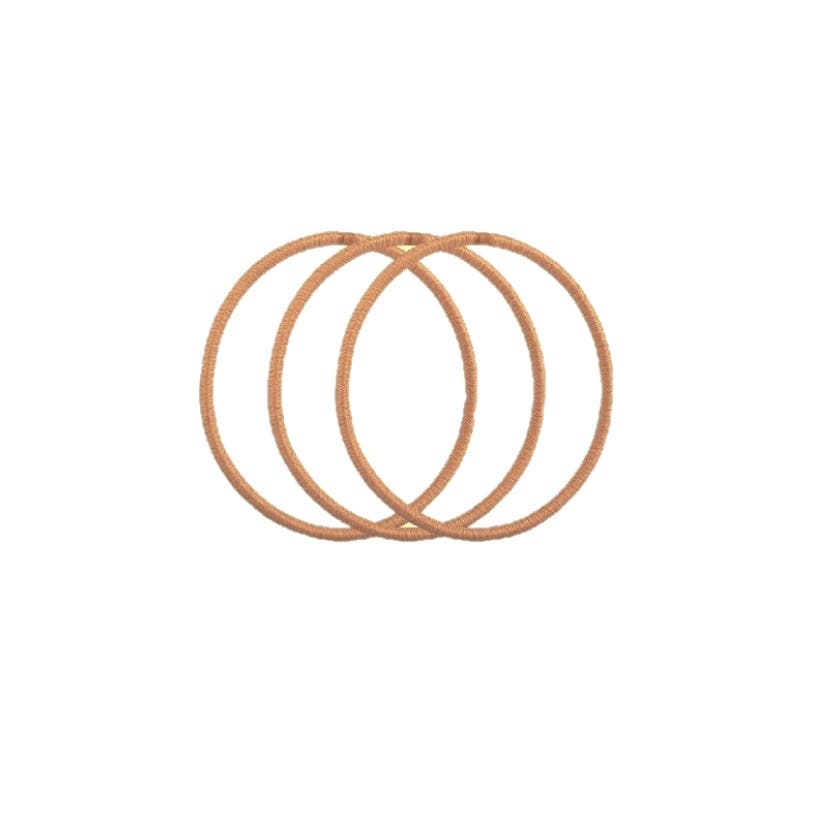 Snagless Elastics Hair Ties 2mm Thin, 15 Pack - Blonde