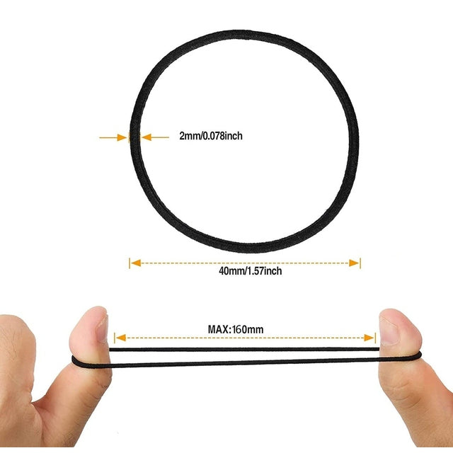 Snagless Elastics Hair Ties 2mm Thin,15 Pack - Light Blonde