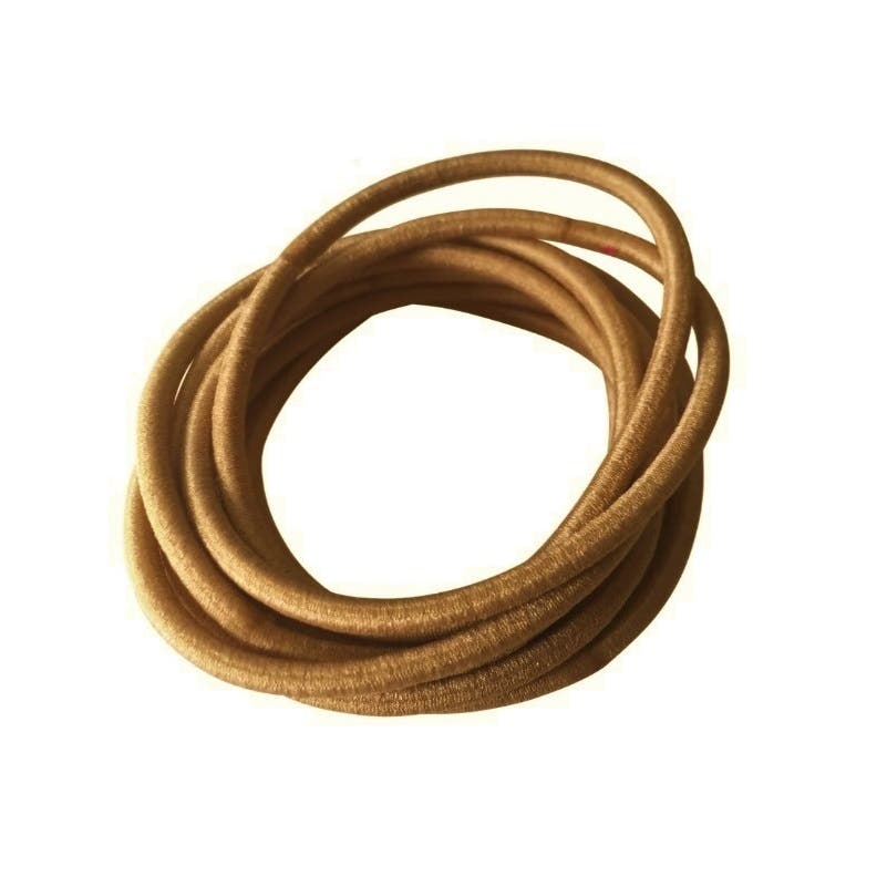 Snagless Elastics Hair Ties Hair Bands 4mm Thick,10 Pack - Blonde