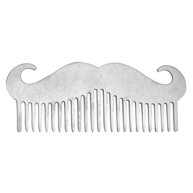 Stainless Steel Men Moustache Mo-Shape Comb