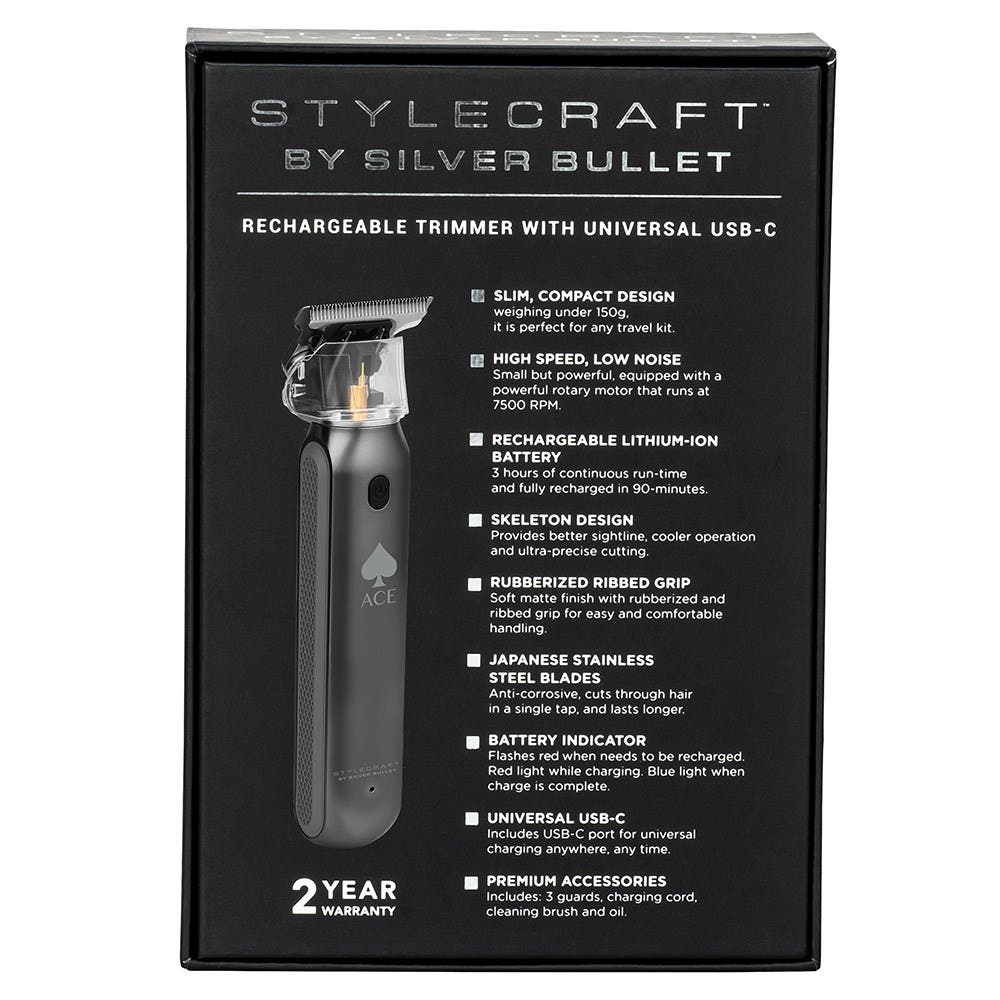 StyleCraft by Silver Bullet ACE Rechargeable Hair Trimmer