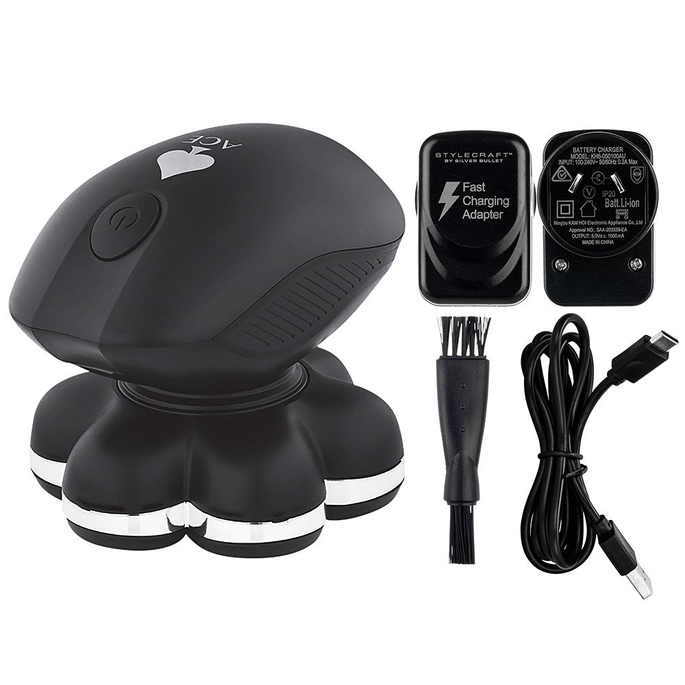 StyleCraft by Silver Bullet Ace 7x Foil Bald Head Shaver with USB-C Charging