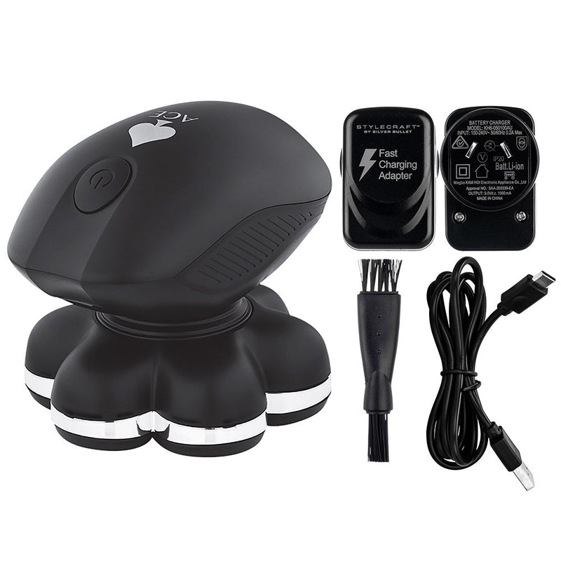 StyleCraft by Silver Bullet Ace 7x Foil Bald Head Shaver with USB-C Charging