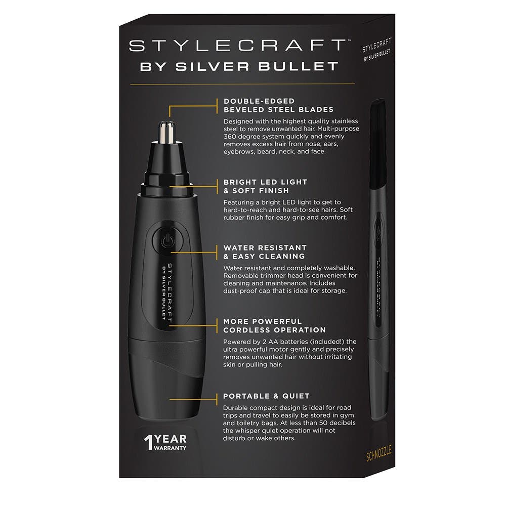 StyleCraft by Silver Bullet Schnozzle Micro Nose and Ear Trimmer