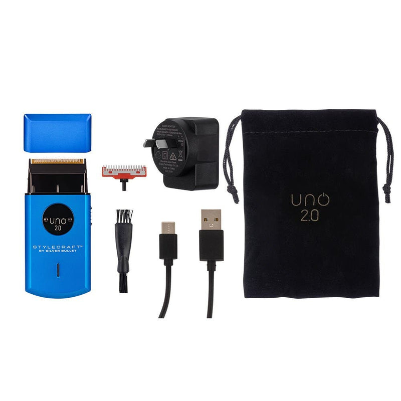 StyleCraft by Silver Bullet Uno 2.0 Single Foil Shaver Blue 900937