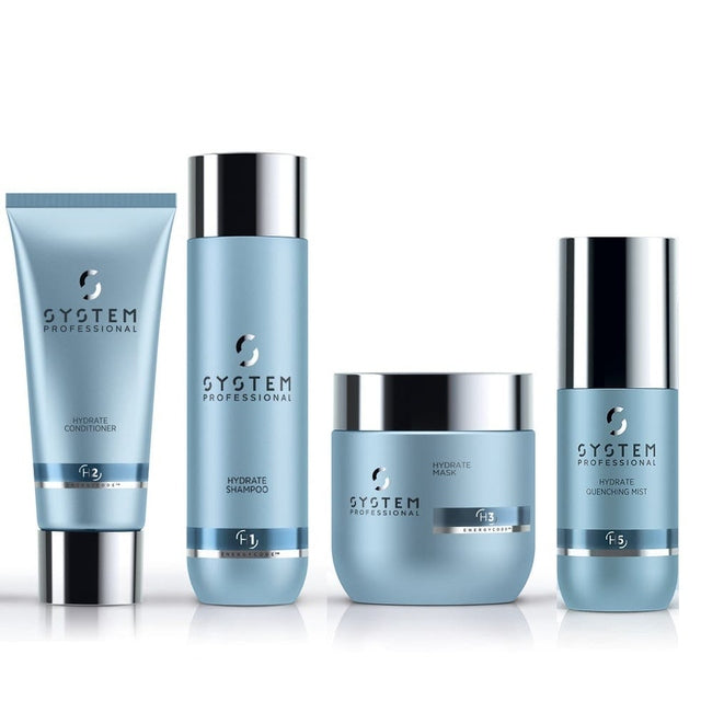 System Professional Hydrate Quad Shampoo, Moisturiser, Mask & Quenching Mist