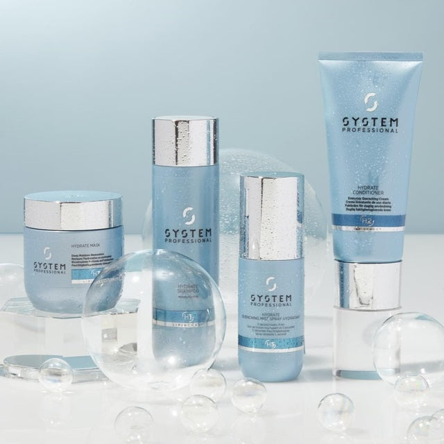 System Professional Hydrate Quad Shampoo, Moisturiser, Mask & Quenching Mist