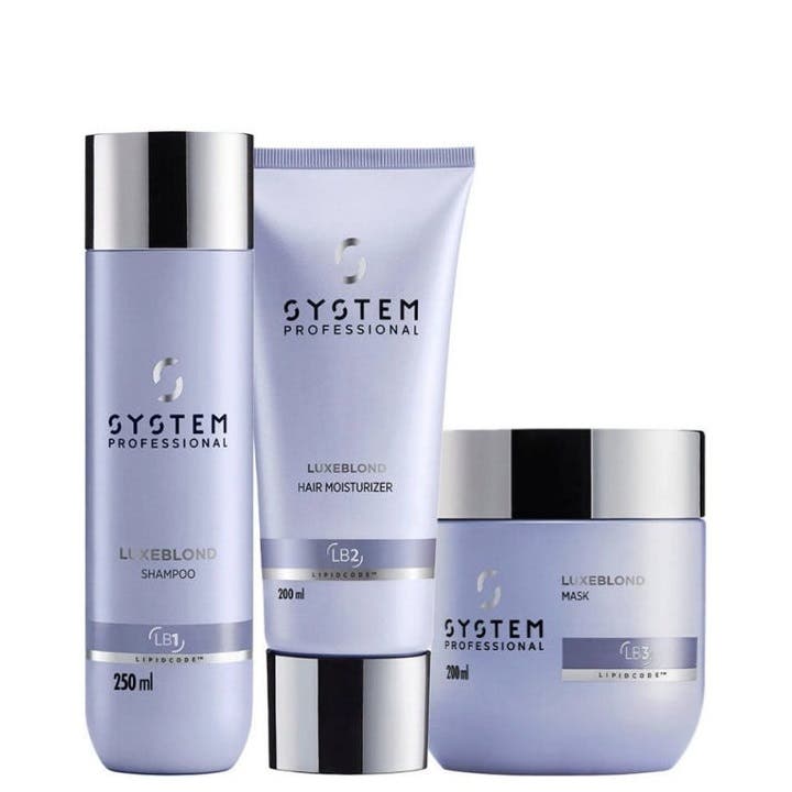 System Professional LuxeBlond Trio Shampoo, Moisturiser & Mask