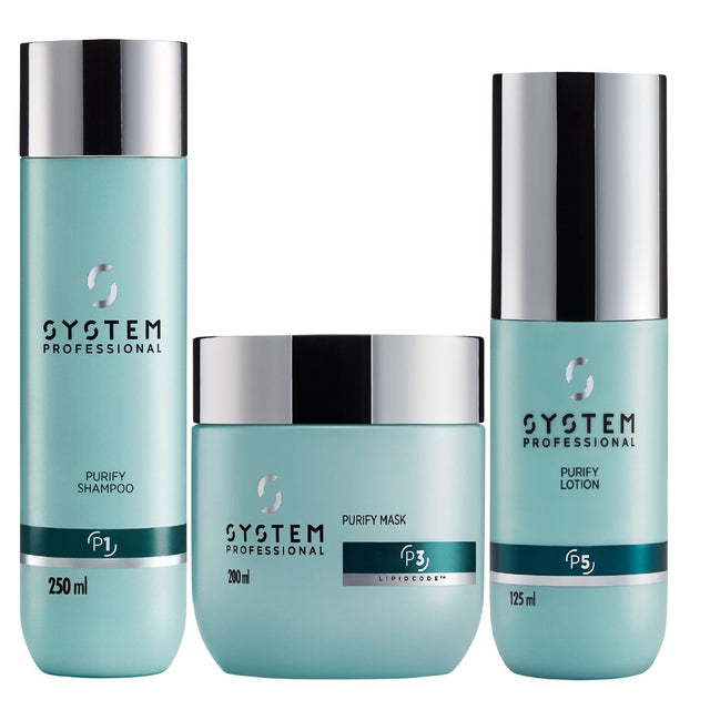 System Professional Purify - Dandruff Protection Trio Kit Shampoo, Mask & Lotion