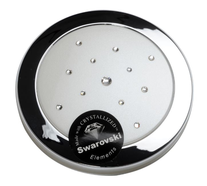 Taylor Madison Pearl White Round Compact Mirror