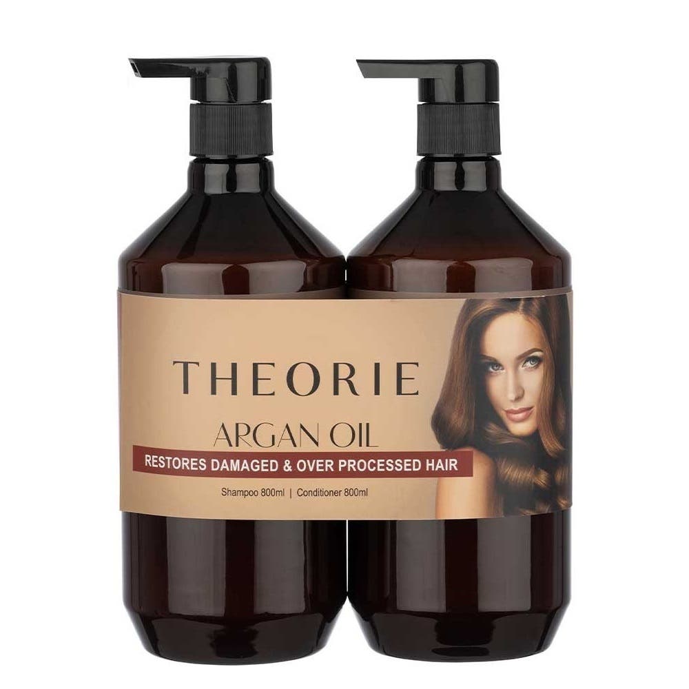 Theorie Argan Oil Restores Damaged and Over Processed Hair Duo 800ml