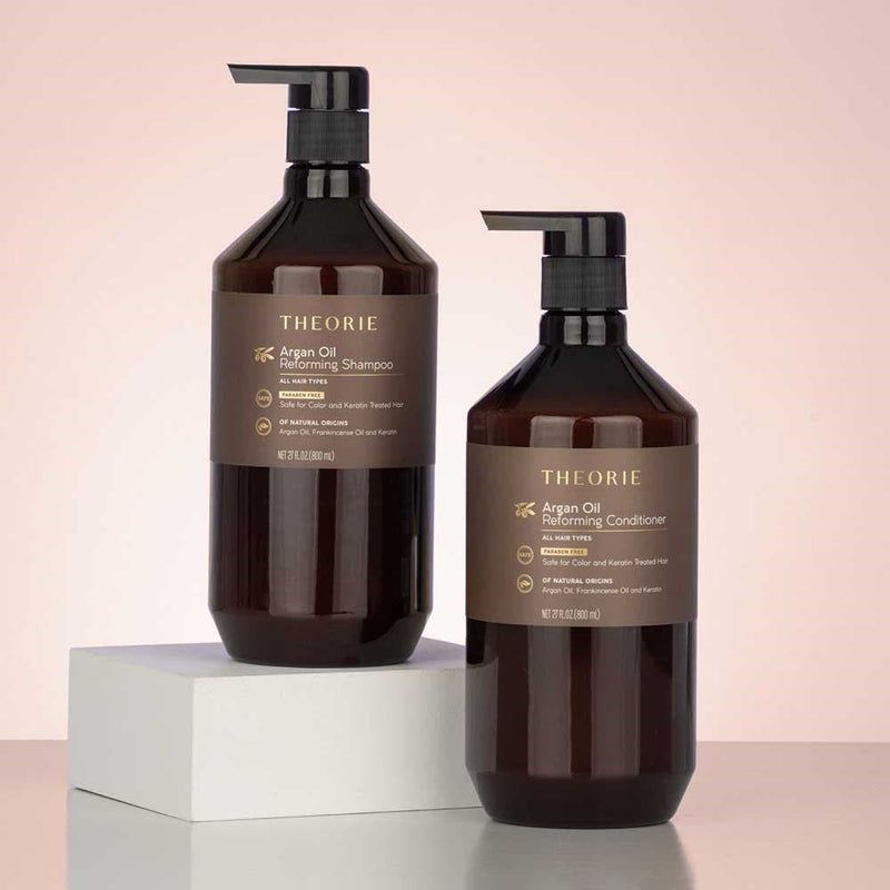 Theorie Argan Oil Restores Damaged and Over Processed Hair Duo 800ml