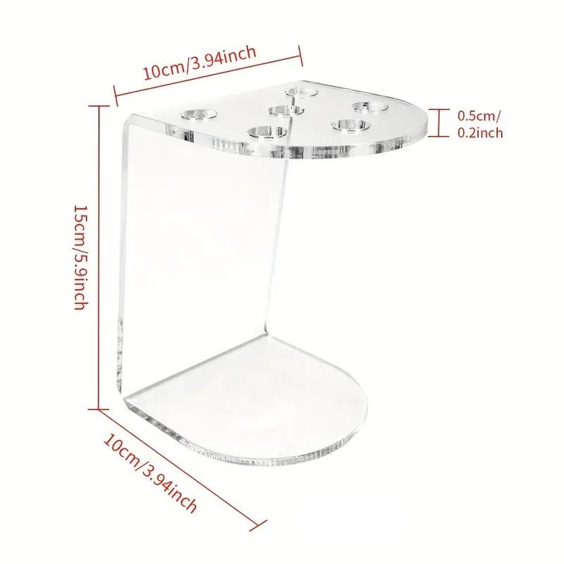 Transparent Self Standing Scissors Holder/Display Rack Salon - 6 Holes