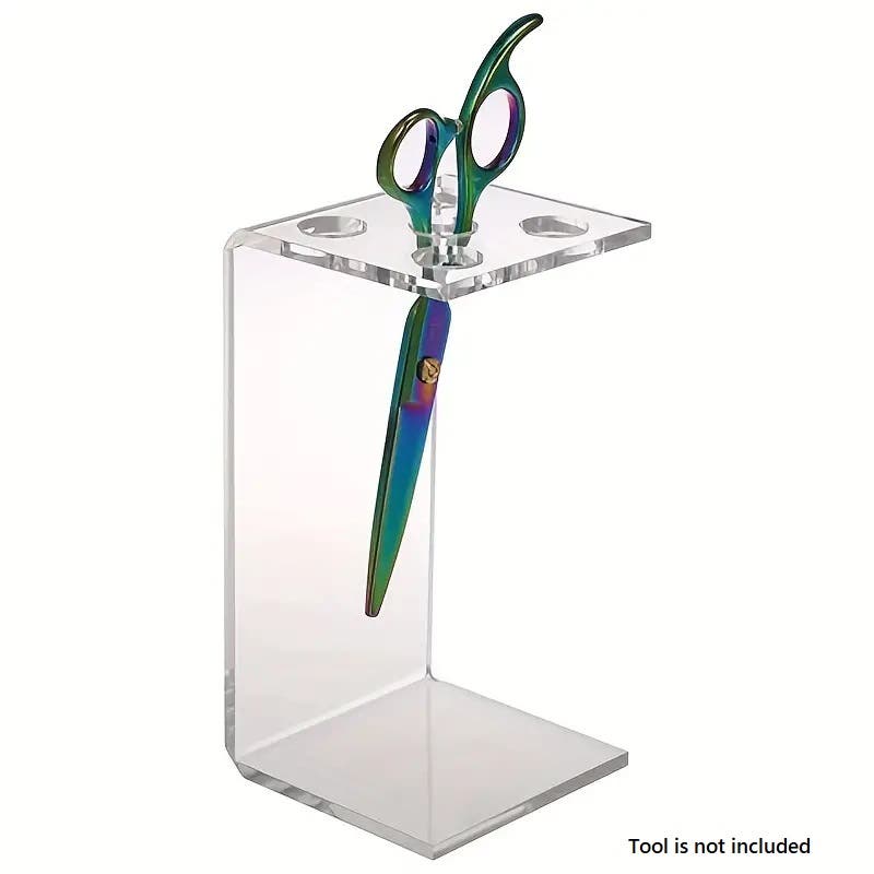 Transparent Self Standing Scissors Holder/ Display Rack Salon - 5 Holes