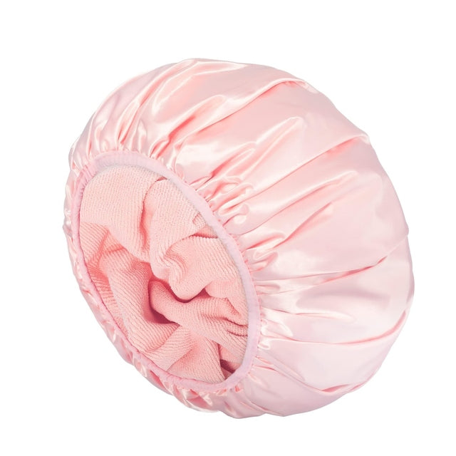 Triple Layer Large Shower Cap - Pink