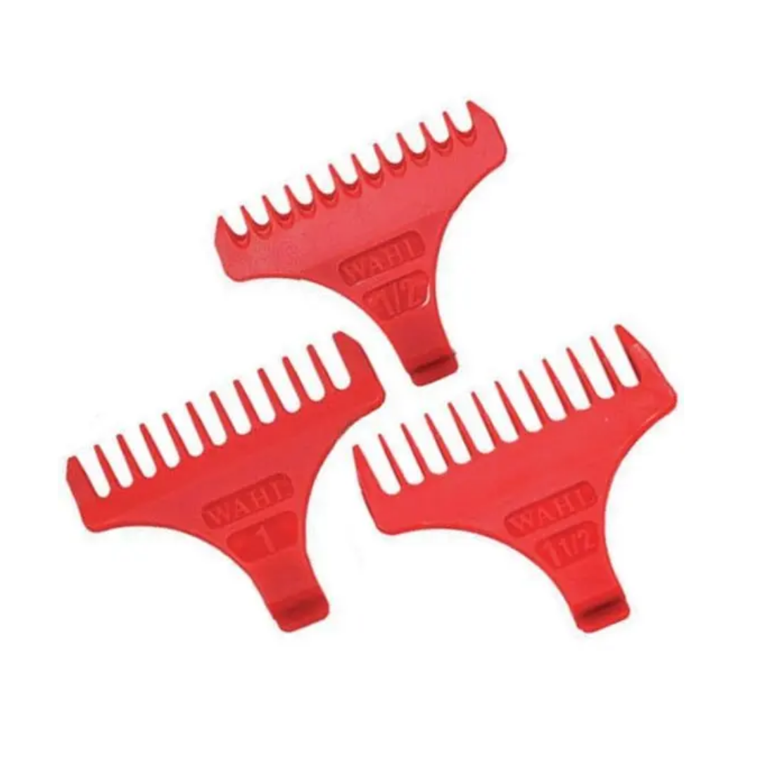 WAHL Attachment Combs / Guides For Detailer With T-WIDE Blade Full Set 1/2, 1, 1^1/2