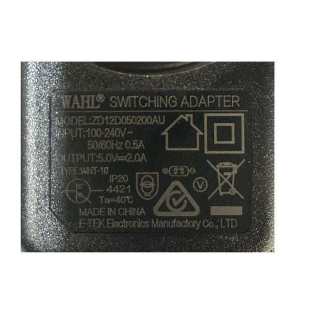 WAHL Replacement CHARGER Model ZD12D050200AU WNT-10 Female for Harmony Clippers