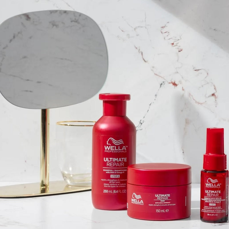 Wella Professionals Ultimate Repair Trio Pack Shampoo,Mask & Miracle Hair Rescue 30ml