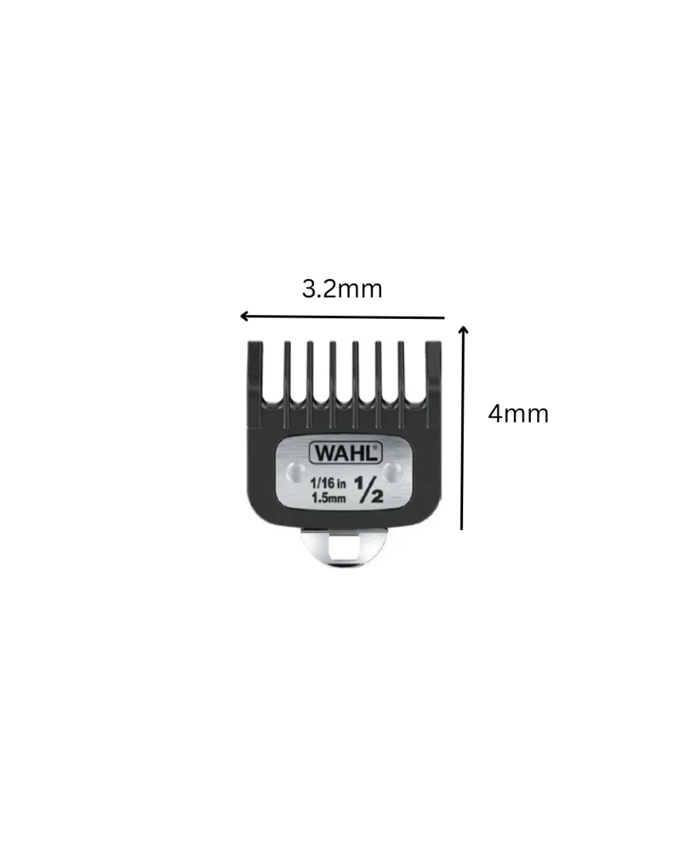 Wahl #1/2 1.5mm Premium Standard Guide Comb for Trimmer Elite/Waterproof/Lithium Ion/59300 51060