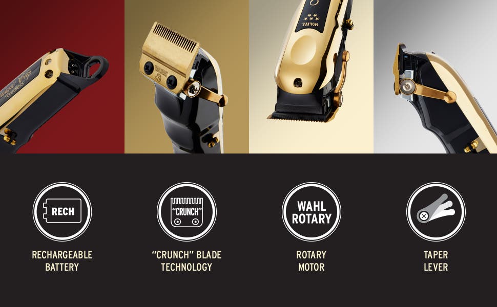 Wahl 5 Star Professional Cord/Cordless Magic Clip Clipper - Gold Limited Edition 08148-712