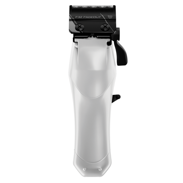 Rear view of Wahl 5-Star Vapor CE clipper with black F32 Fadeout blade attached