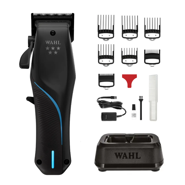 Wahl 5 Star Vapor cord cordless clipper kit with guards, comb, oil, charger and single power station base