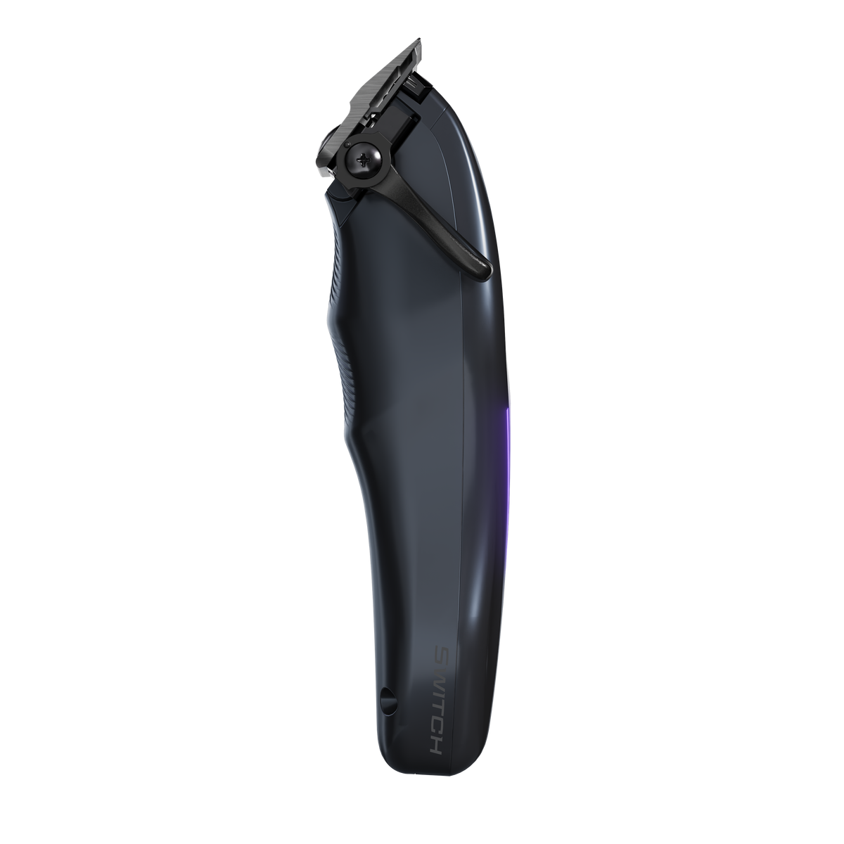 Side profile of Wahl Vapor Switch clipper showing taper lever and ergonomic handle