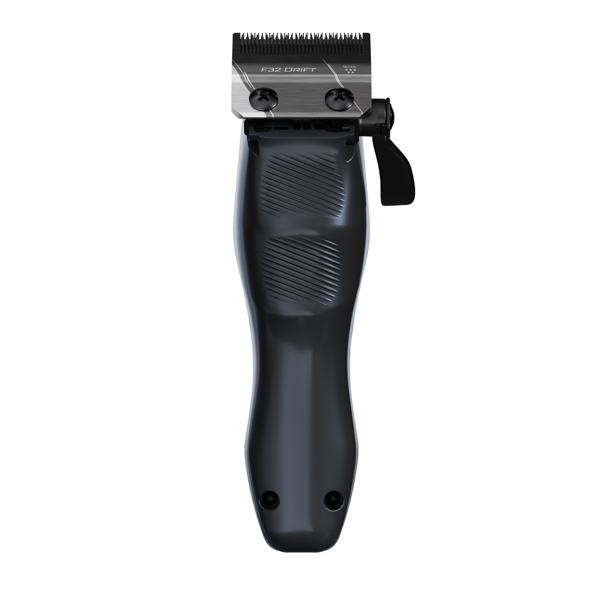 Rear view of Wahl Vapor Switch clipper with textured grip and F32 Drift blade