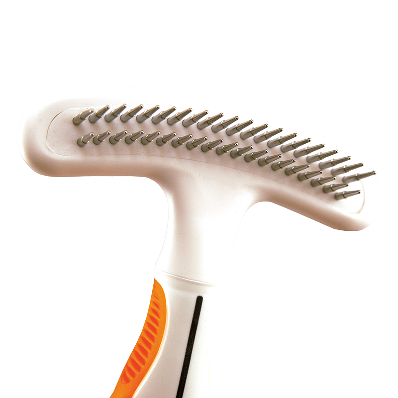 Wahl Animal White/Orange Double Row Rake with Shedding Blade WE58909
