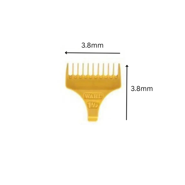 3 Wahl Attachment Combs For Cord/Cordless Detailer Trimmer Guide Guard 1/2, 1, 1.1/2 Yellow