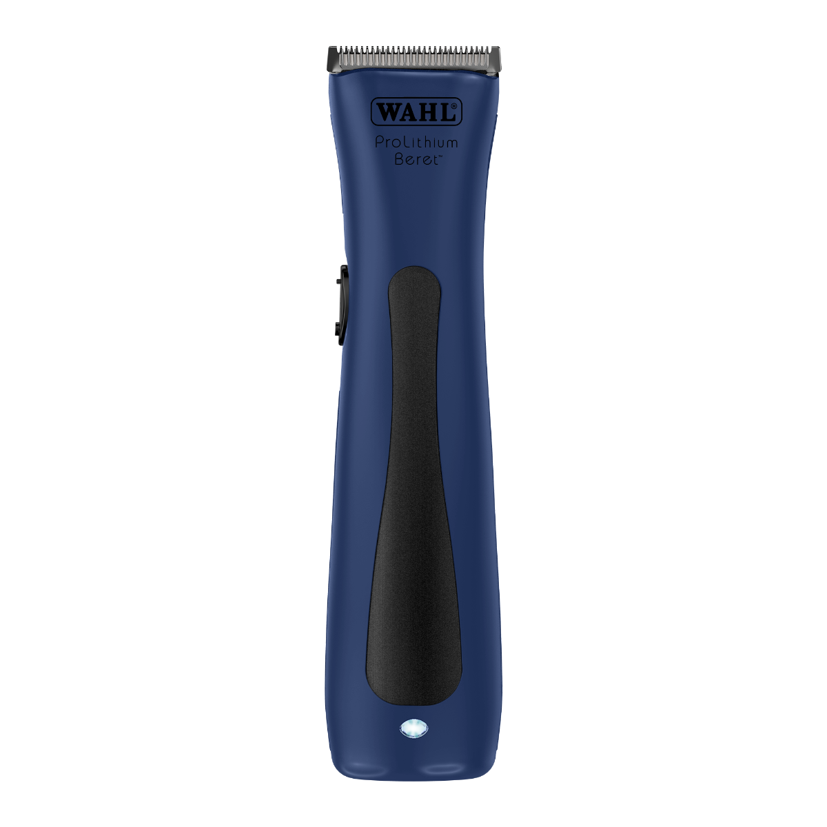 Front view of Wahl Beret ProLithium cordless trimmer in limited edition blue