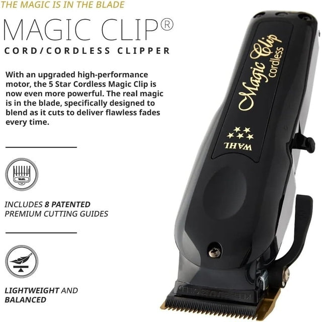 Wahl Black Magic Clip Hair Clipper + Vanish Shaver + Power Station 3 Direct Charging Ports