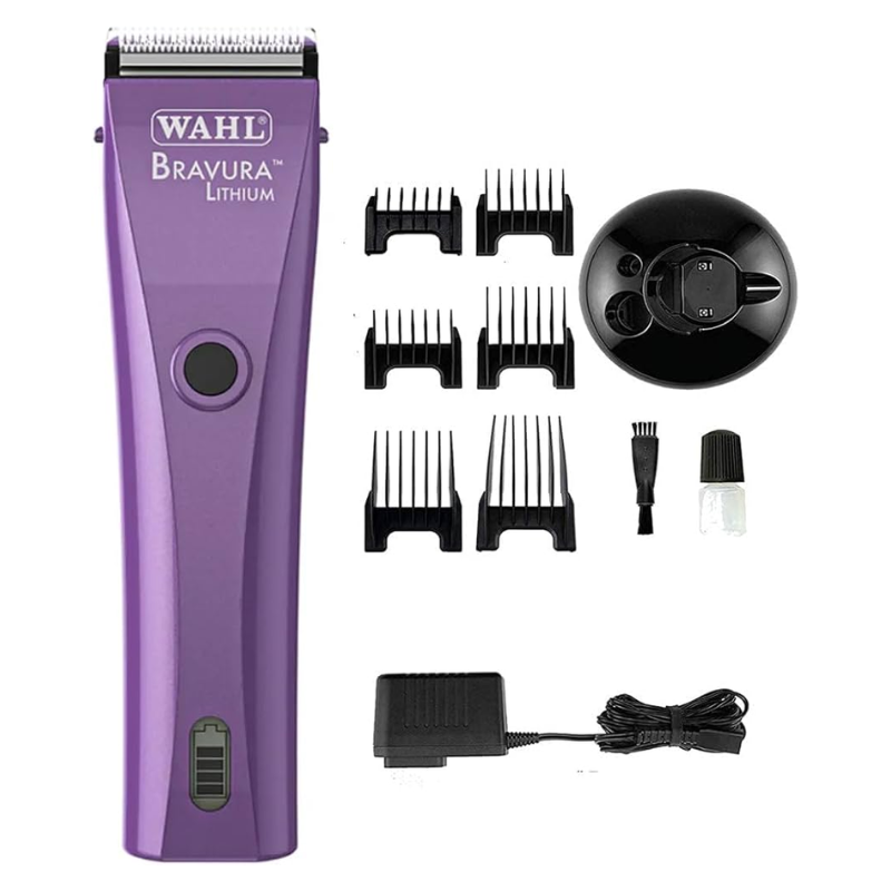 Wahl Bravura Lithium Ion Cordless Pet Clipper with 5 in 1 Adjustable Blade Professional Grooming Tool