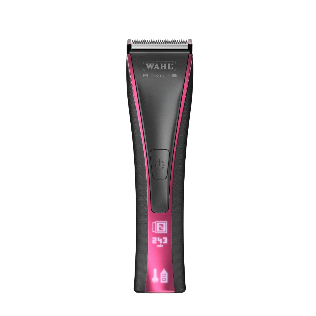 Wahl Bravura 2 lithium ion cordless pet clipper with LED display, front view