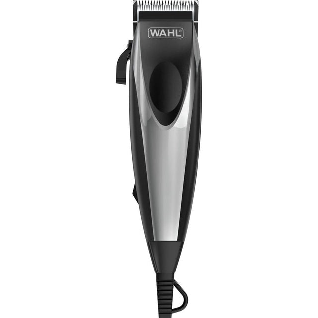 Corded Wahl Complete Cut Pro hair clipper in silver and black with adjustable blade lever