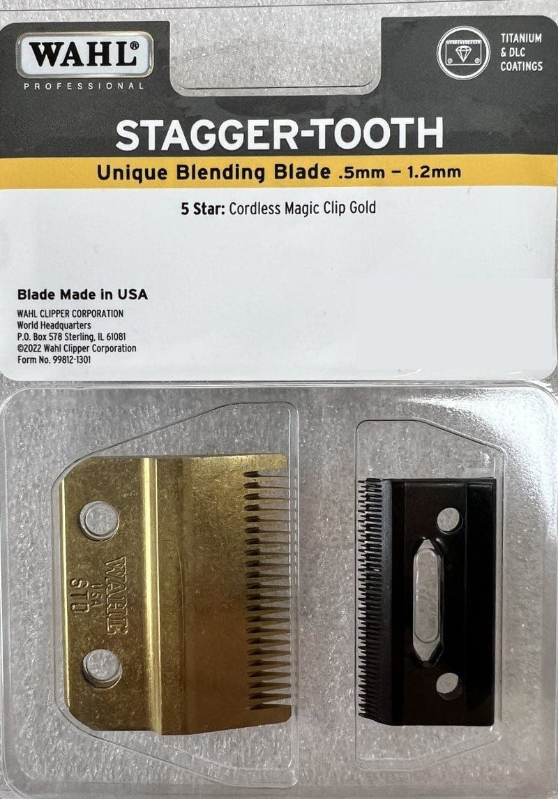 Wahl DLC Gold Magic Cordless Stagger Tooth Unique Blending Blade 2161-708