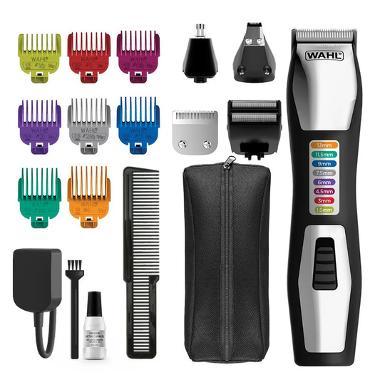 Wahl Groomsman Colour Trim Hair Trimmer Kit with Colour Coded Guide Combs WA9855-3612